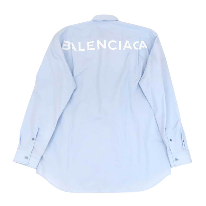BALENCIAGA 
コットン ボタンシャツ 
バックロゴ オーバーサイズ シャツ