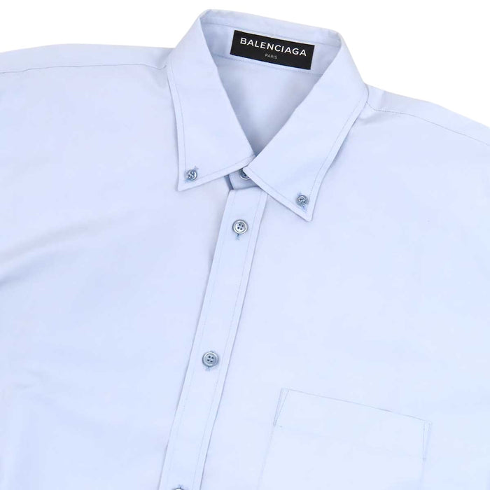 BALENCIAGA 
コットン ボタンシャツ 
バックロゴ オーバーサイズ シャツ