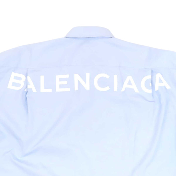 BALENCIAGA 
コットン ボタンシャツ 
バックロゴ オーバーサイズ シャツ