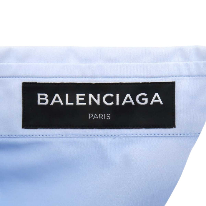 BALENCIAGA 
コットン ボタンシャツ 
バックロゴ オーバーサイズ シャツ