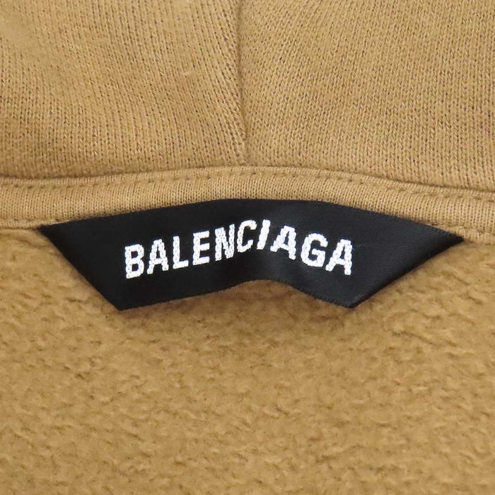 BALENCIAGA 
刺繍 スウェット 裏起毛 コットン フーディ 
ロゴ エンブロイダリー パーカー