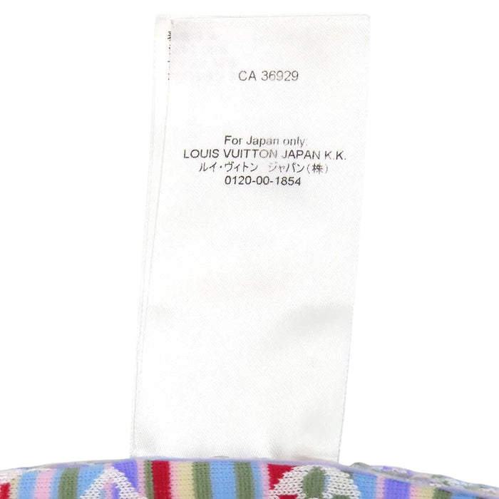 LOUIS VUITTON 
総柄 クルーネック シルク混 マルチカラー 
パステルモノグラム 半袖 ニット