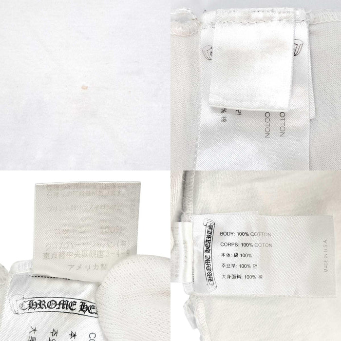 CHROME HEARTS 
CH コットン クルーネック スクロールラベル 
バックグラデーション サークルロゴ プリント Tシャツ