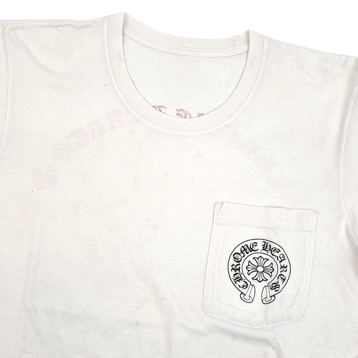 CHROME HEARTS 
CH コットン クルーネック スクロールラベル 
バックグラデーション サークルロゴ プリント Tシャツ