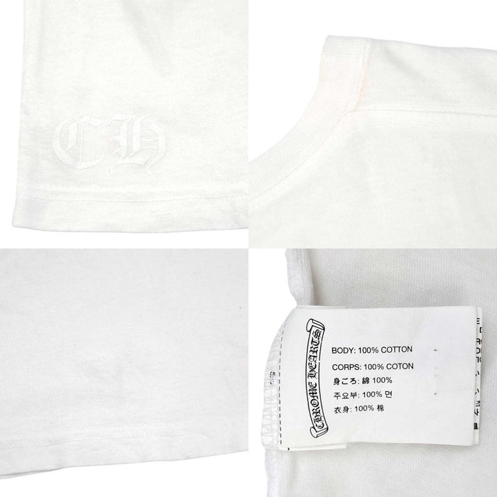 CHROME HEARTS 
CH ロゴ バックプリント コットン クルーネック 
セメタリークロス プリント Tシャツ