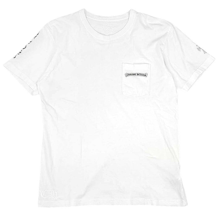 CHROME HEARTS 
CH ロゴ バックプリント コットン クルーネック 
セメタリークロス プリント Tシャツ