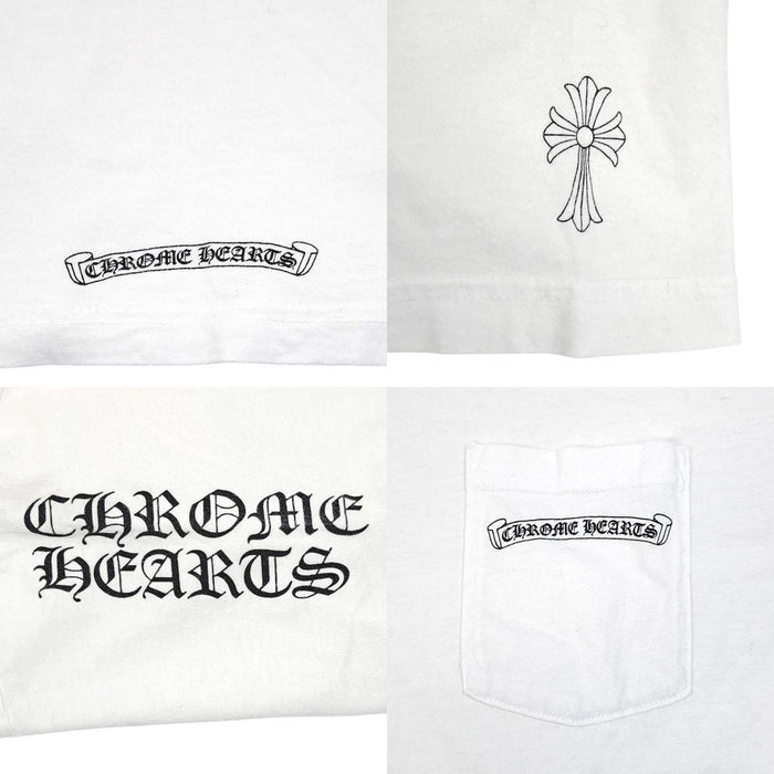 CHROME HEARTS 
CH ロゴ バックプリント コットン クルーネック 
セメタリークロス プリント Tシャツ
