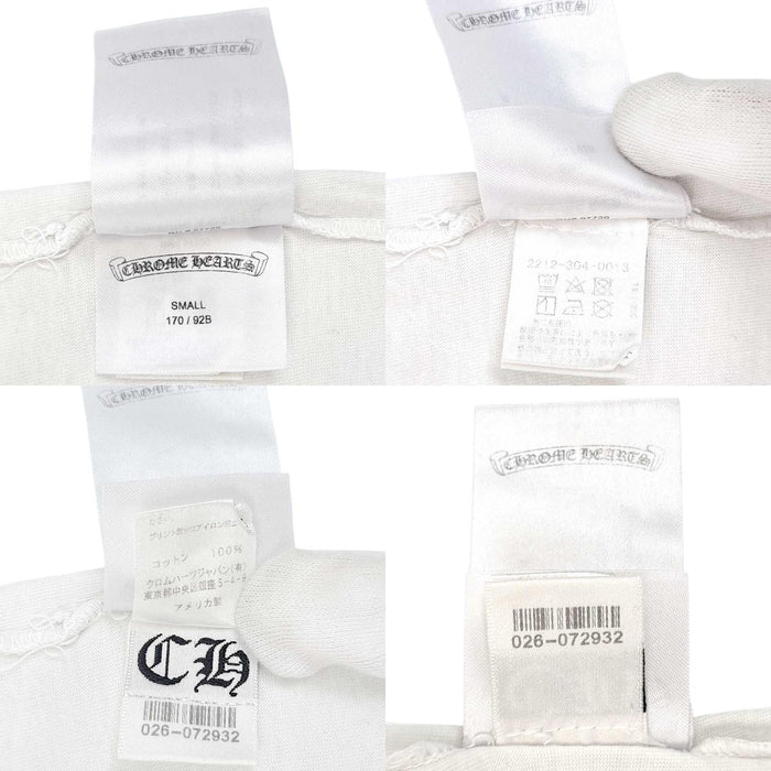CHROME HEARTS 
CH スクロールラベル コットン アームロゴ クルーネック 
Neck Logo Pocket ロングスリーブ Tシャツ