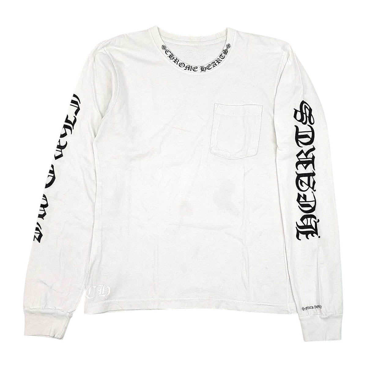 CHROME HEARTS CH スクロールラベル コットン アームロゴ クルーネック