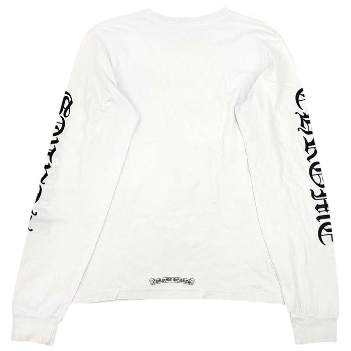 CHROME HEARTS 
CH スクロールラベル コットン アームロゴ クルーネック 
Neck Logo Pocket ロングスリーブ Tシャツ
