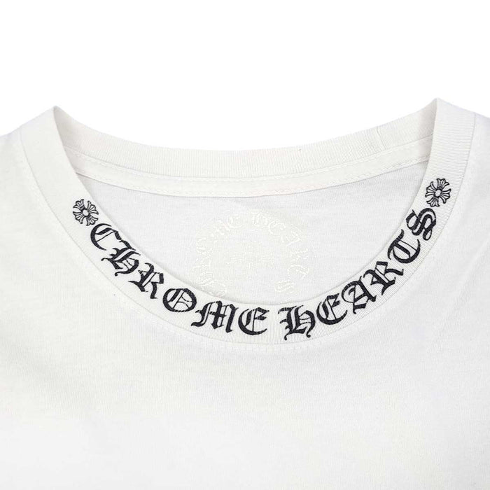 CHROME HEARTS 
CH スクロールラベル コットン アームロゴ クルーネック 
Neck Logo Pocket ロングスリーブ Tシャツ