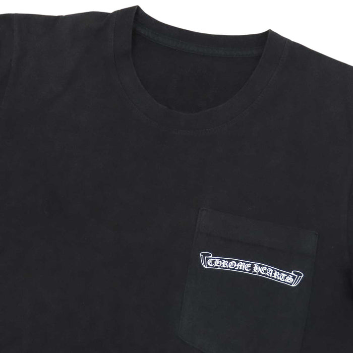 CHROME HEARTS 
CH コットン クルーネック 
スクロールラベル ロゴ プリント Tシャツ
