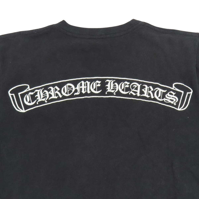 CHROME HEARTS 
CH コットン クルーネック 
スクロールラベル ロゴ プリント Tシャツ