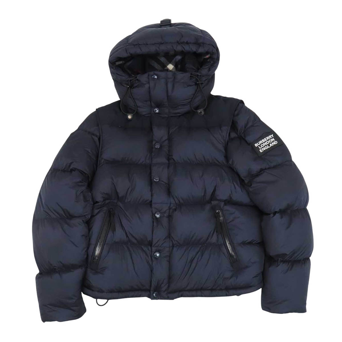 BURBERRY ロゴ フード ダブルジップ ナイロン デタッチャブル スリーブ
