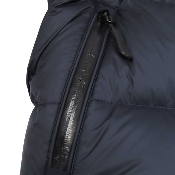 BURBERRY 
ロゴ フード ダブルジップ ナイロン 
デタッチャブル スリーブ ダウンジャケット
