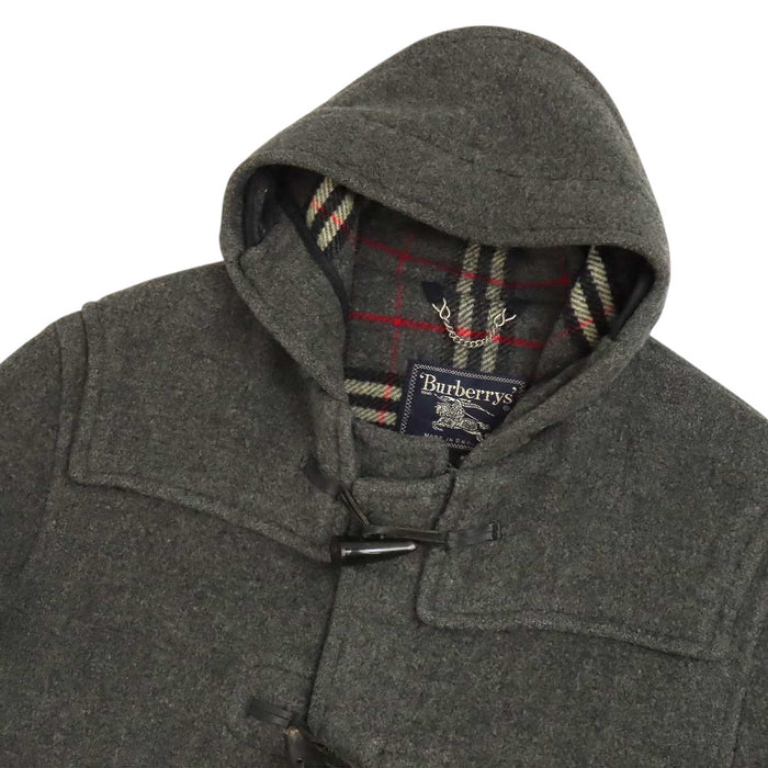 BURBERRY 
ウール ヴィンテージ 裏地チェック 
チェック ダッフルコート