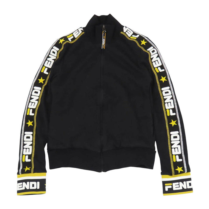 FENDI 
Collaboration FILA logo jersey zip-up side stripe 
FILA track jacket