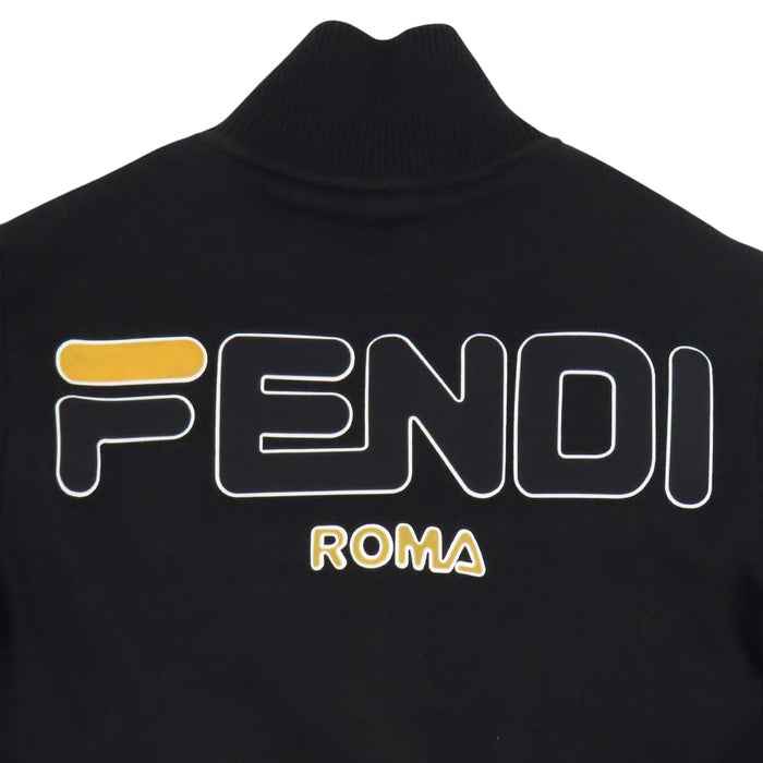 FENDI 
Collaboration FILA logo jersey zip-up side stripe 
FILA track jacket