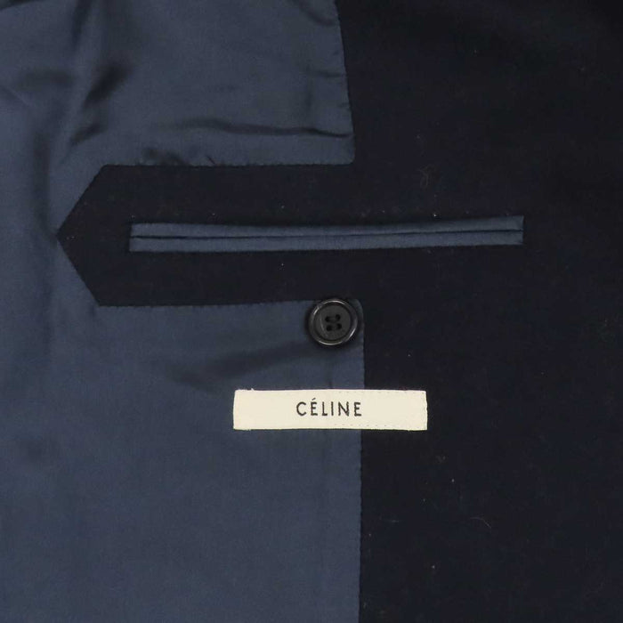 CELINE 
Chesterfield wool long coat 
Crombie coat