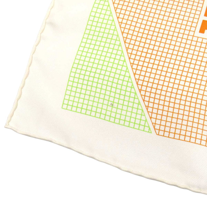 HERMES 
H アッシュ スカーフ 大判 シルク 
カレ 90 H en Bias H柄