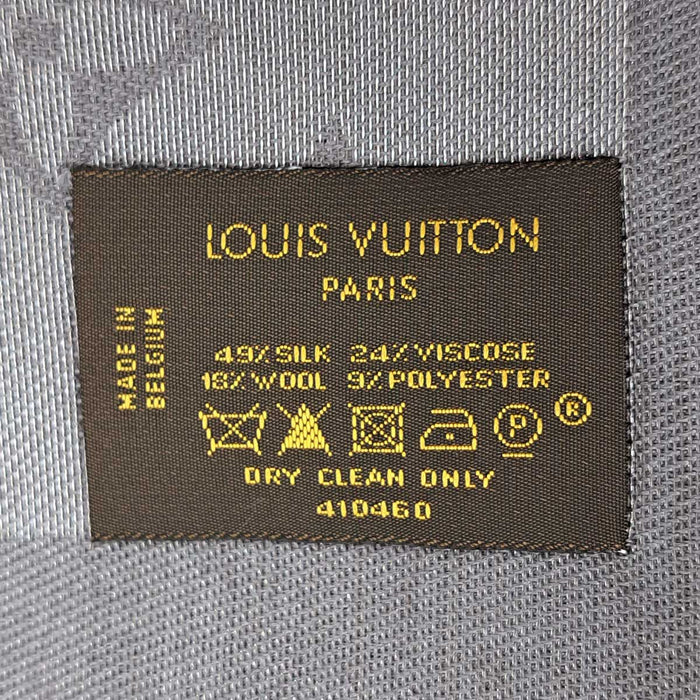 LOUIS VUITTON 
LV ロゴ ラメ フリンジ シルク混 
モノグラム シャイン ショール