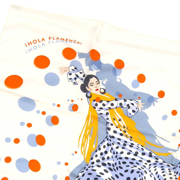HERMES 
スカーフ 大判 シルク フラメンコ 
カレ 90 i HOLA FLAMENCA! オラ フラメンカ