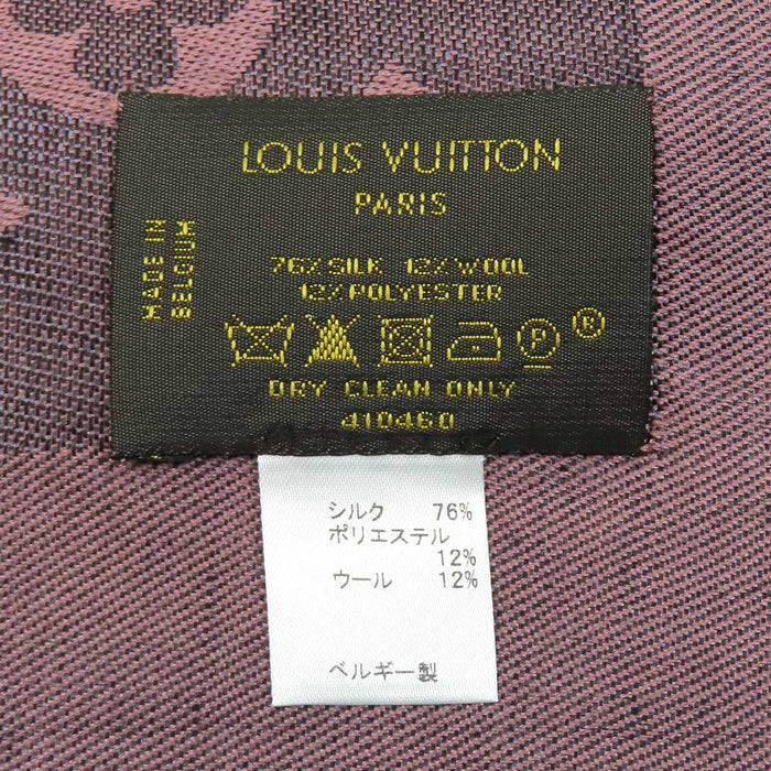 LOUIS VUITTON 
LV 総柄 シルク ウール 
ショール モノグラム シャイン