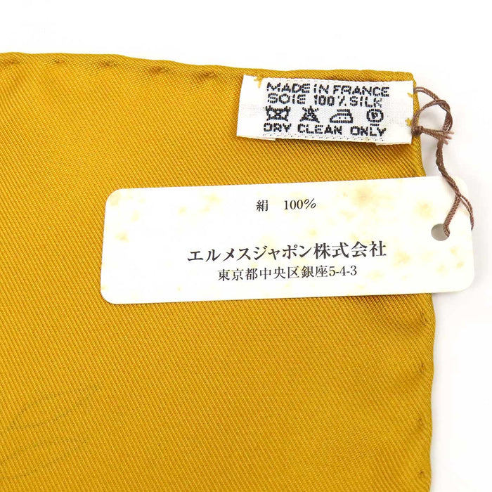 HERMES 
シルク 大判 
カレ 90 De La Citrouille a la caleche スカーフ 
かぼちゃから馬車へ