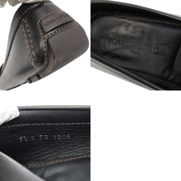 LOUIS VUITTON 
LV レザー シルバーカラー金具 
モンテカルロ ドライビングシューズ