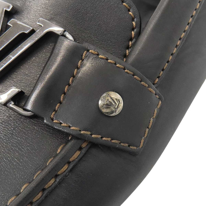 LOUIS VUITTON 
LV レザー シルバーカラー金具 
モンテカルロ ドライビングシューズ
