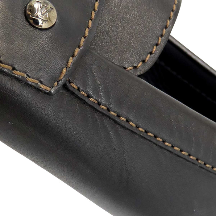 LOUIS VUITTON 
LV レザー シルバーカラー金具 
モンテカルロ ドライビングシューズ
