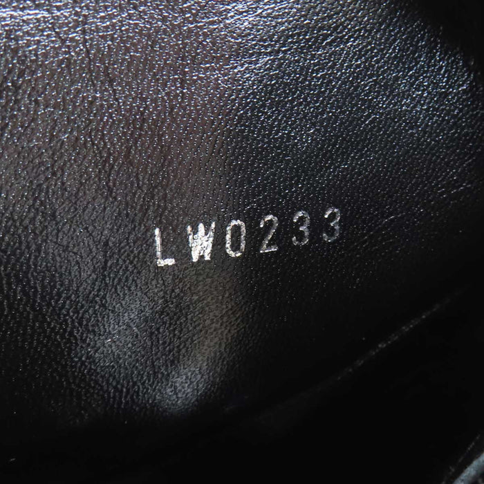 LOUIS VUITTON 
2023 LV Logo Side-Zip High-Heel 
Silhouette Line Leather Ankle Boots 
Monogram