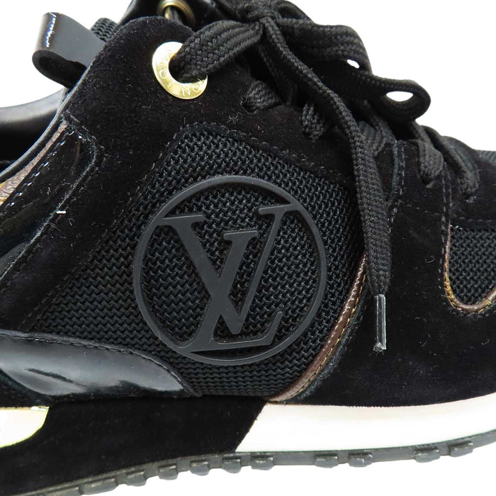 LOUIS VUITTON 
LVサークル レザー メッシュ レースアップ 
ランアウェイ ライン スニーカー 
モノグラム