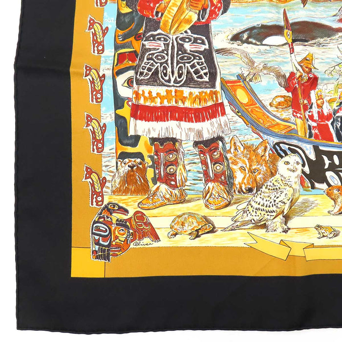 HERMES 
シルク 大判 アニマル 
カレ 90 TSITSIKA ツィツィカ スカーフ