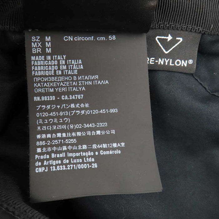 PRADA 
Triangle Logo Re-Nylon 
Re-Nylon Bucket Hat