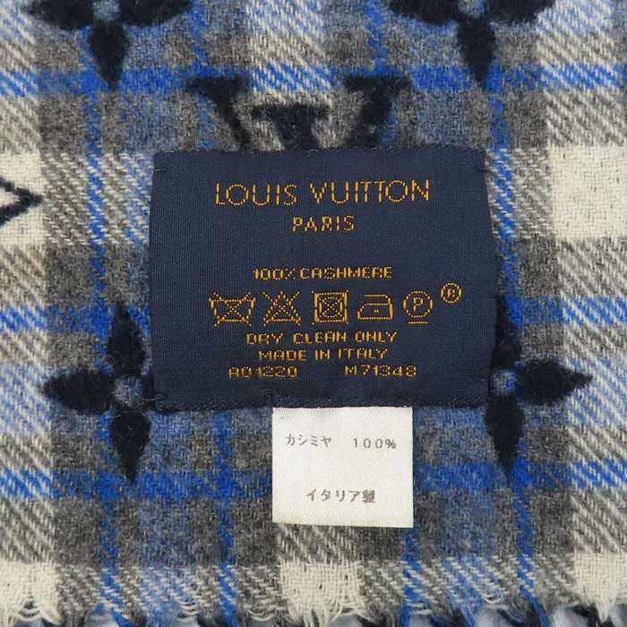 LOUIS VUITTON 
LV ロゴ カシミヤ 
マフラー モノグラム グラディエント タータン