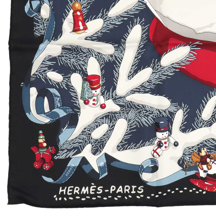 HERMES 
フォーブル24番地のクリスマス スカーフ 大判 シルク 
カレ 90 Noel au 24 Faubourg
