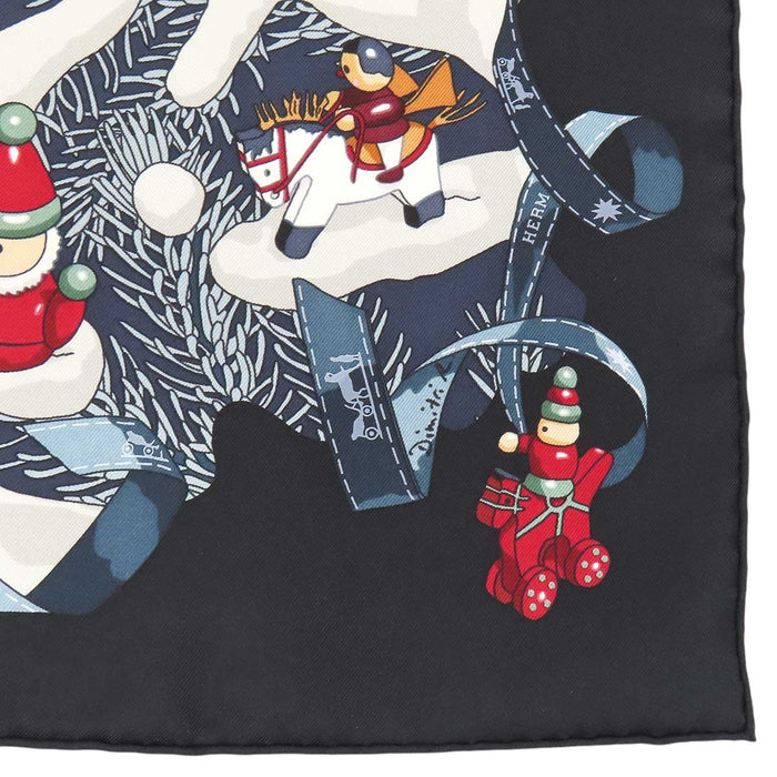HERMES 
フォーブル24番地のクリスマス スカーフ 大判 シルク 
カレ 90 Noel au 24 Faubourg