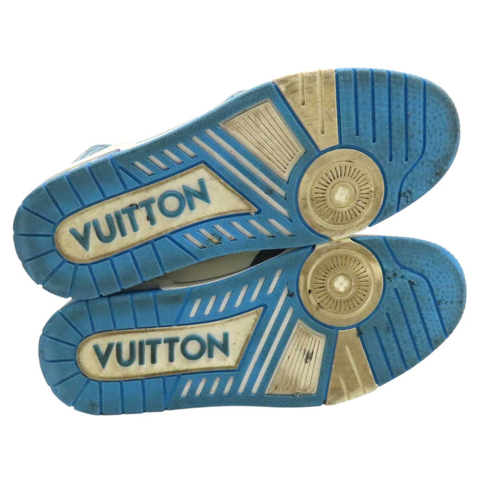 LOUIS VUITTON 
キャンバス ロゴ レザー レースアップ 
LV トレイナー ライン スニーカー 
モノグラム
