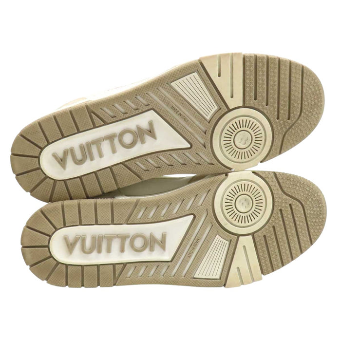 LOUIS VUITTON 
ロゴ キャンバス レザー レースアップ 
LV トレイナー ライン スニーカー 
モノグラム