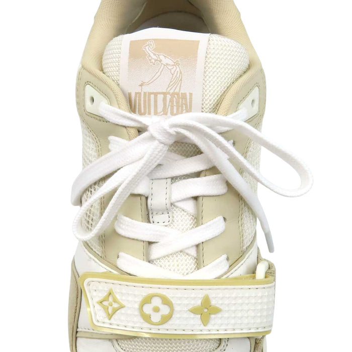 LOUIS VUITTON 
ロゴ キャンバス レザー レースアップ 
LV トレイナー ライン スニーカー 
モノグラム