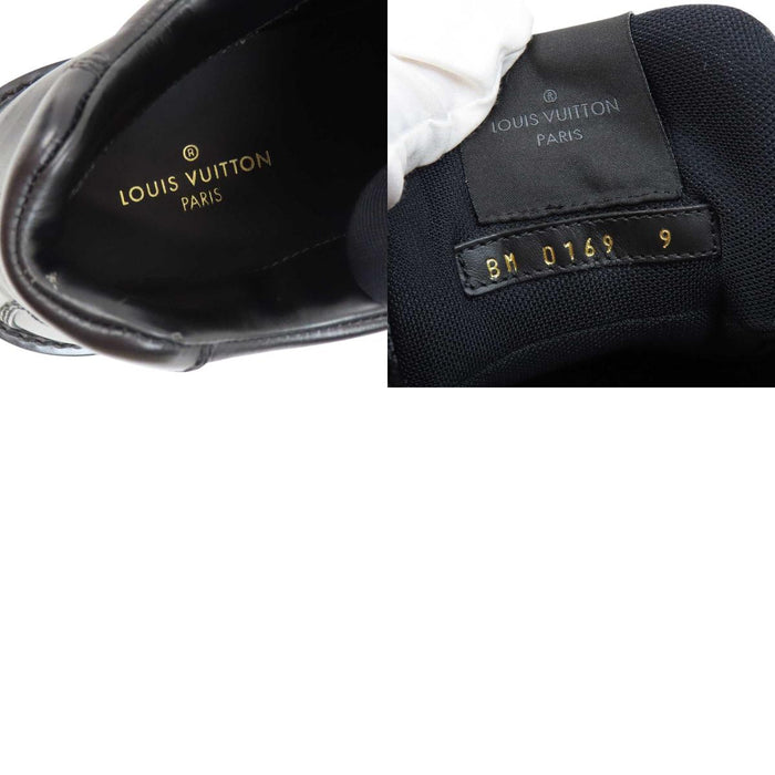 LOUIS VUITTON 
LV レースアップ レザー 
オーベルカンフ ライン アンクルブーツ 
ダミエグラフィット