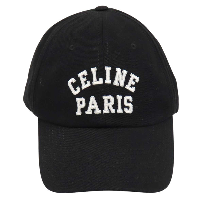 CELINE 
ロゴ エンブロイダリー コットン 
リシュリュー キャップ