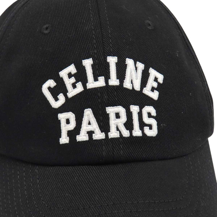 CELINE 
ロゴ エンブロイダリー コットン 
リシュリュー キャップ