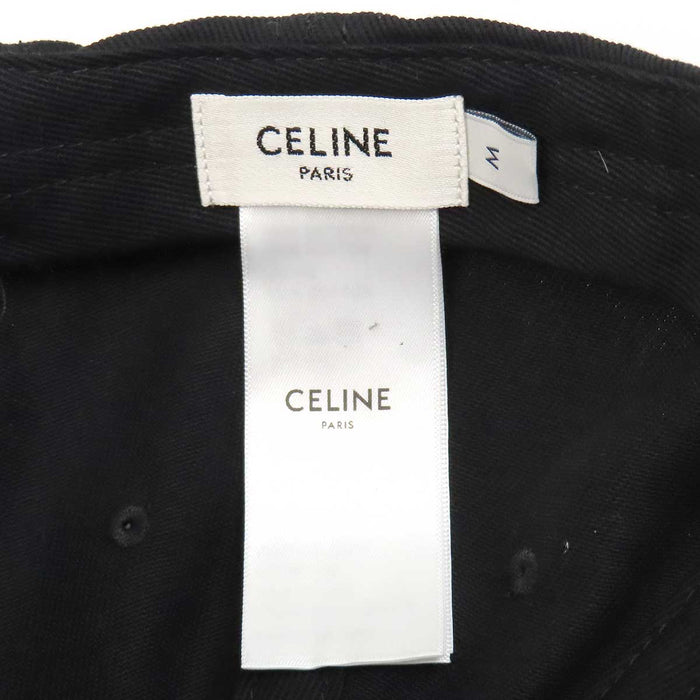 CELINE 
ロゴ エンブロイダリー コットン 
リシュリュー キャップ