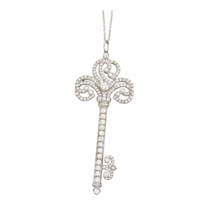 TIFFANY&Co. 
フルール ド リス キー ダイヤモンド ネックレス