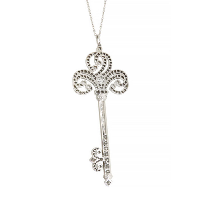 TIFFANY&Co. 
フルール ド リス キー ダイヤモンド ネックレス