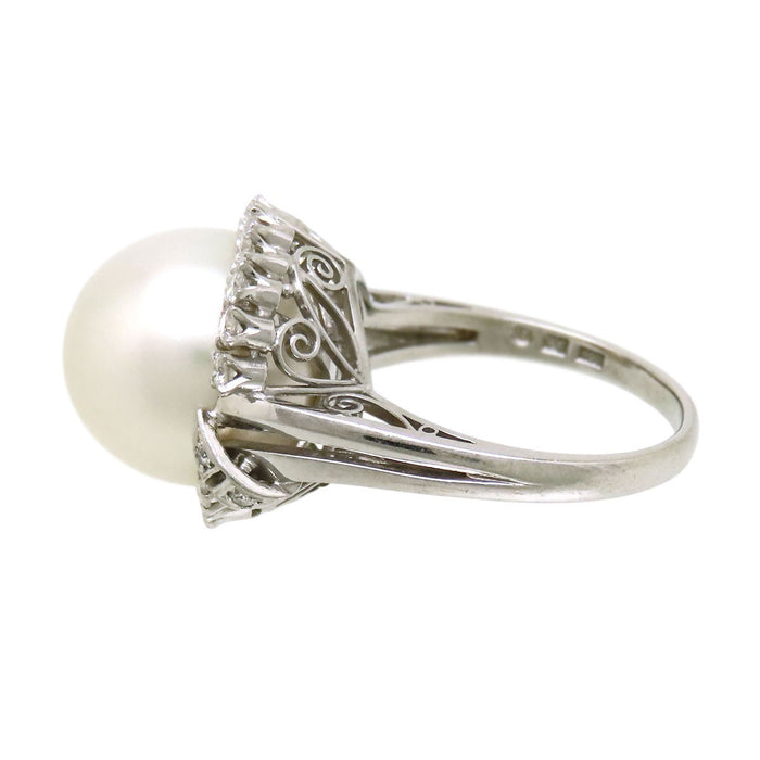 MIKIMOTO South Sea Pearl Diamond Ring