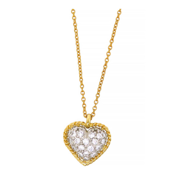 TIFFANY&Co. 
Heart Pavé Diamond Necklace