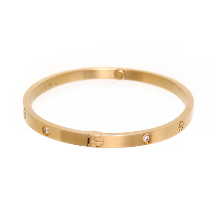 CARTIER 
Love Bracelet, Half-Diamond, SM